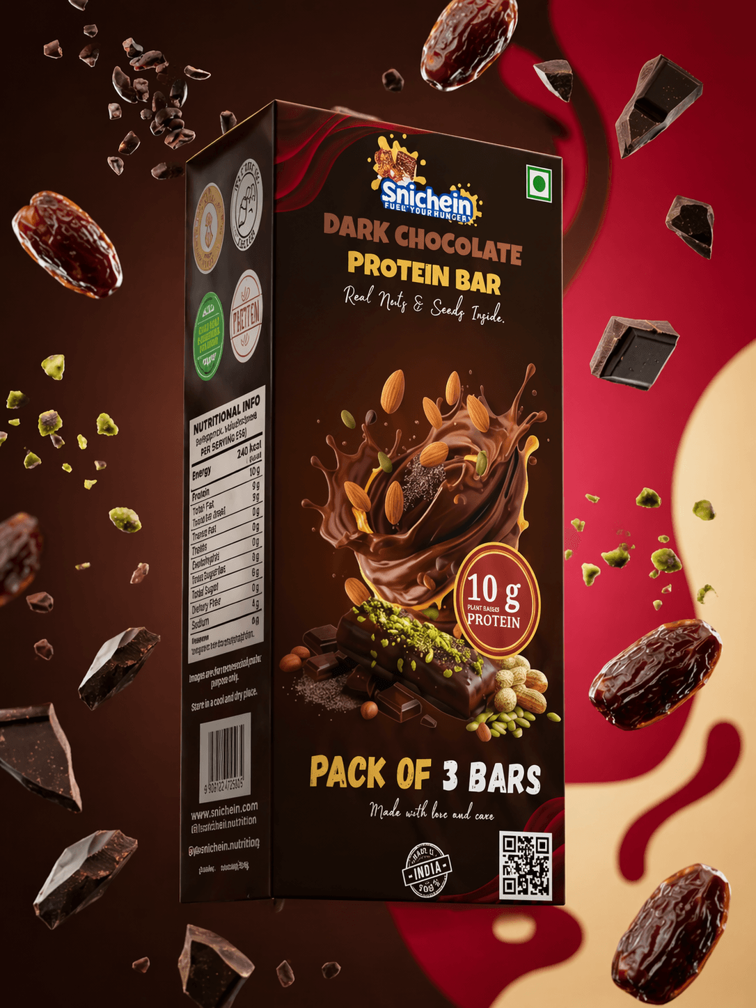Dark Chocolate Protein Bar (Pack of 3)